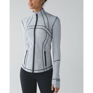 Lululemon Define Jacket Heathered Herringbone Heathered Black White Size 8